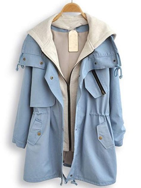 Velvet Jackets Women, Raincoat Outfit, Blue Coat, Trendy Fashion Tops, Fashion Attire, Stylish Dress Designs, Girls Fashion Clothes, Teen Fashion Outfits, Coat Fashion