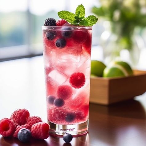 Berry Water, Fizz Cocktail, Fizzy Drinks, Berry Drinks, Around The World Food, Culinary Travel, Fizzy Drink, Food Around The World, Summer Berries