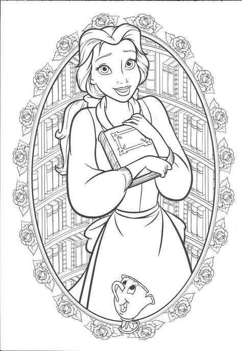 Cat Kingston, Kingston Tattoo, Mandala Disney, Beauty And The Beast Coloring, Disney Colouring Pages, Belle Coloring Pages, Disney Coloring Sheets, Disney Princess Colors, Disney Princess Coloring Pages