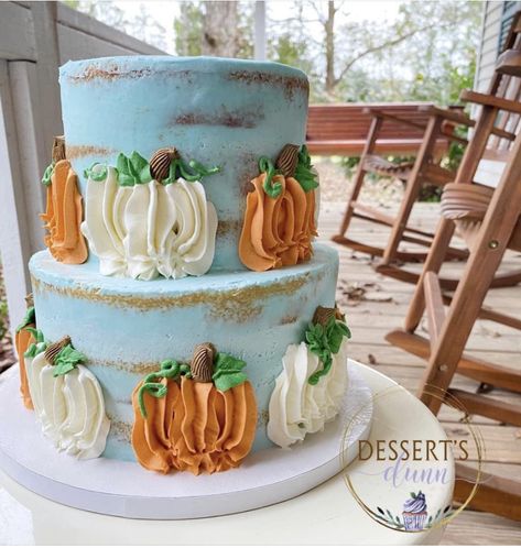 Lil Pumpkin Baby Shower Cake, Fall Baby Shower Cake, Pumpkin Theme Baby Shower, Lil Pumpkin Baby Shower, November Baby Shower, Cottage Bakery, Pumpkin Gender Reveal, October Baby Showers, Baby Cooking