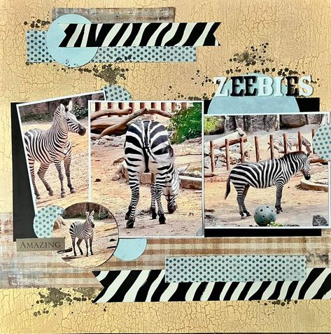 Zoo Scrapbook Layouts, Safari Scrapbook Layouts, Safari Scrapbook, Our Adventure Book, Zoo Park, Love Scrapbook, San Diego Travel, Summer Scrapbook, Disney Scrapbooking