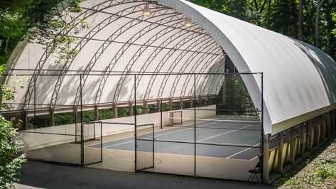 Indoor Tennis Court, Fabric Building, Tennis Court Backyard, Tennis Court Design, Indoor Soccer Field, Outdoor Sports Court, Indoor Sports Court, Sports Facility Architecture, Basketball Court Backyard