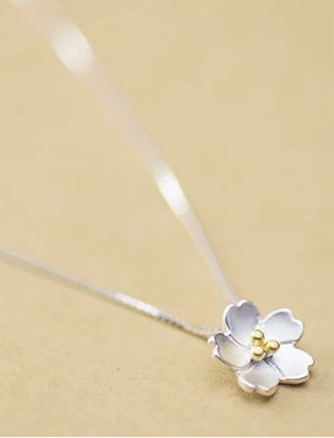 Jasmine Flower, Flower Pendant Necklace, Flower Charm, Flower Pendant, Necklace Sizes, Daisy Flower, White Silver, Layered Necklaces, Fashion Statement