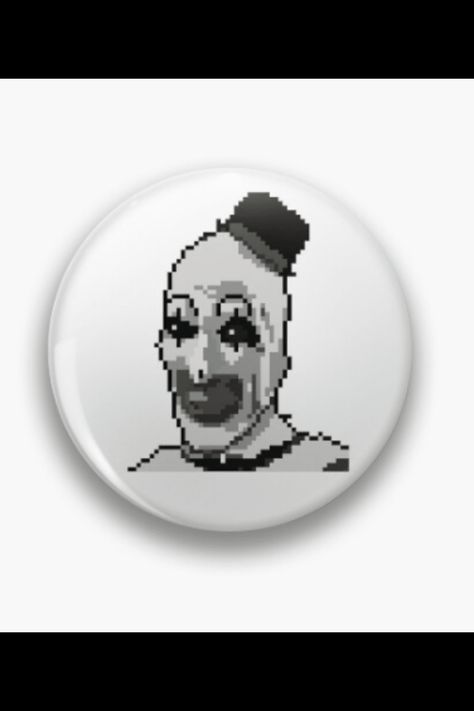 Art the clown 8-bit pixel art, as a pin. Art The Clown Pixel Art, Clown Pixel Art, 8 Bit, Sticker Art, Animal Crossing, Pixel Art, Buy Art, Comic Books, Art