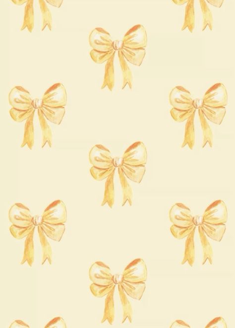 Yellow Bow Wallpaper, Yellow Coquette Wallpaper, Yellow Bow Aesthetic, Alice Beineke, Pastel Yellow Aesthetic Wallpaper, Yellow Coquette, Bows Coquette, Coquette Wallpaper, Yellow Aesthetic Pastel