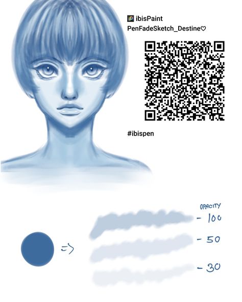 Ibispaint Qr Code, Brush Ibispaint, Ibispaint Brush, Paint Brush Art, Digital Art Beginner, Custom Pens, Profile Header, Code Art, Learn Art