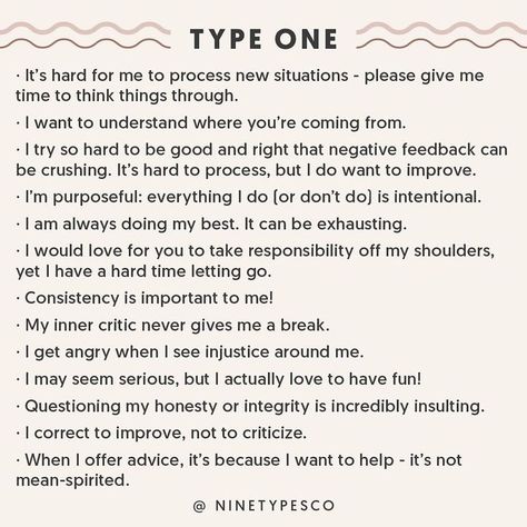 Enneagram Type One, Enneagram 9, Intj Personality, Be Myself, Infj Personality, Enneagram Types, Type One, Happy Love, Get To Know Me