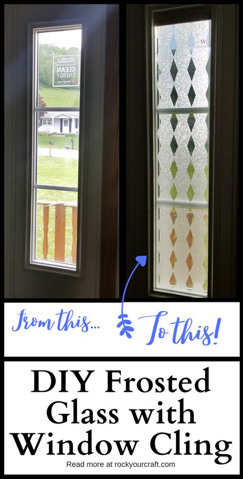 AD: Want to take your windows up a notch without making permanent changes? Try this frosted glass DIY using just window cling! I cut the pattern with my Cricut Maker and had these up on my window in about 20 minutes. It's a super easy first project if you are a beginner, and still fun to do if you are a seasoned pro.  Click the image for full tutorial. #cricutmaker #cricutcreated Cricut Window Decals, Cricut Window Projects, Cricut Stained Glass Window, Cricut Frosted Window Cling Ideas, Diy Window Clings Cricut, Window Clings Cricut, Cricut Window Cling Ideas, How To Make Window Clings Stick, How To Make Window Clings With Cricut