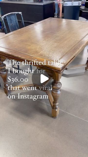 Jacobean Table Makeover, Redone Oak Table, How To Refurbish A Table, Upcycle Dinner Table, How To Paint Table, Vintage Table Makeover, Old Kitchen Table Makeover, How To Make A Table Taller, Table Repurpose Ideas