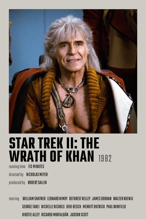 Star Trek II: The Wrath of Khan Movie Poster The Wrath Of Khan, Wrath Of Khan, Star Trek Poster, Star Trek Ii, Nichelle Nichols, Kirstie Alley, Leonard Nimoy, William Shatner, Polaroid Pictures