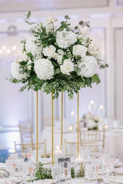 The-Meadow-Wood-NJ-Wedding-photos Classic And Elegant Wedding, Tall Wedding Centerpieces, White Centerpiece, Sage Wedding, Tall Centerpieces, Sage Green Wedding, Wedding Activities, Nj Wedding, Ny Wedding