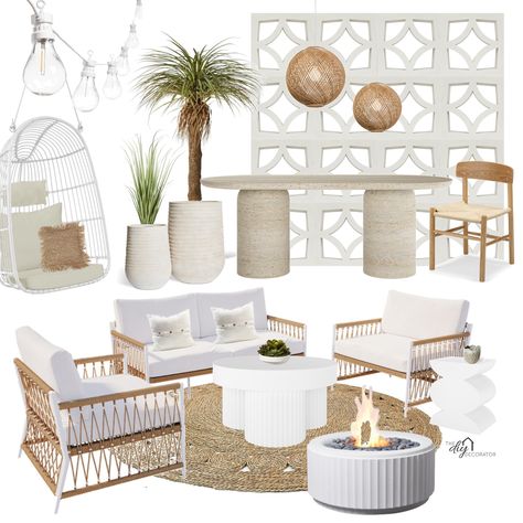 Backyard Mood Board, Outdoor Mood Board, Bills Aesthetic, Outdoor Patio Design Ideas, Backyard Vibes, Outdoor Roof, Patio Lounge Furniture, Outdoor Interior Design, Outdoor Interior