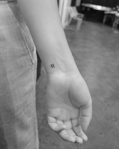 Small Rib Tattoos, Equal Sign, Heart Tattoo Wrist, Wrist Tattoo Designs, Roman Numeral Tattoos, Number Tattoo, Number Tattoos, Explore Tattoo, Delicate Tattoo