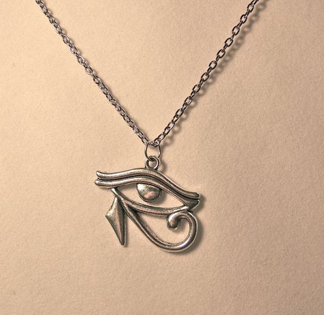 Necklace Eye of Horus Eye of Ra Egyptian by CrystalinasCreations Eyes Of Ra, Eye Of Horus Jewelry, Eye Of Ra Jewelry, The Eye Of Ra, Eye Of Horus Ring Silver, Horus Necklace, Horus Eye, Eye Of Horus Necklace, Hotline Bling