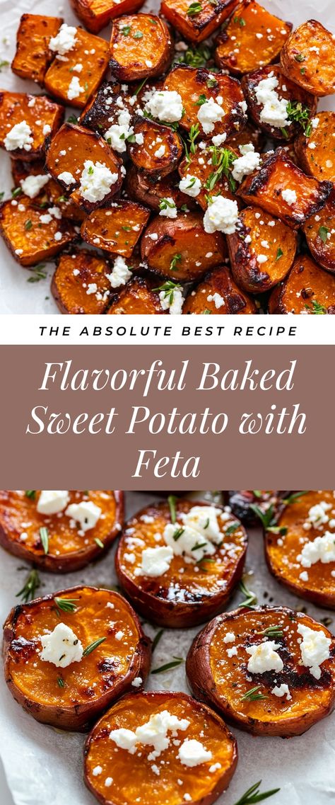 Image for Flavorful Baked Sweet Potato with Feta Ricotta Sweet Potato, Potato Feta Bake, Twice Baked Sweet Potatoes Savory, Shredded Sweet Potato Recipes, Tofu Sweet Potato Recipes, Easy Baked Sweet Potato, Vegetarian Sweet Potato Recipes, Best Baked Sweet Potato, Farro Recipes