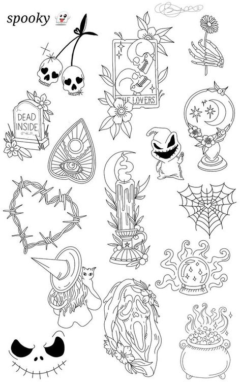 Simple Salem Tattoo, Witchy Tattoo Ideas Crystals, Easy Witchy Tattoos, Witchy Flash Art, Spooky Linework Tattoo, Witchy Tattoo Ideas Witchcraft, Tattoo Template Printables, Witchy Flash Tattoo, Simple Witchy Tattoos