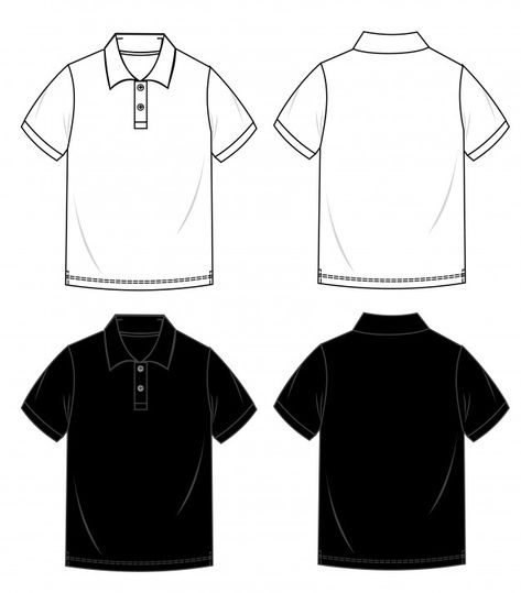 Polo shirt fashion flat sketch template ... | Premium Vector #Freepik #vector #mockup Flat Sketch Template, Fashion Flat Sketch, T Shirt Sketch, Sketch Template, Shirt Sketch, Fashion Design Template, Polo Shirt Design, Polo Design, Flat Sketches