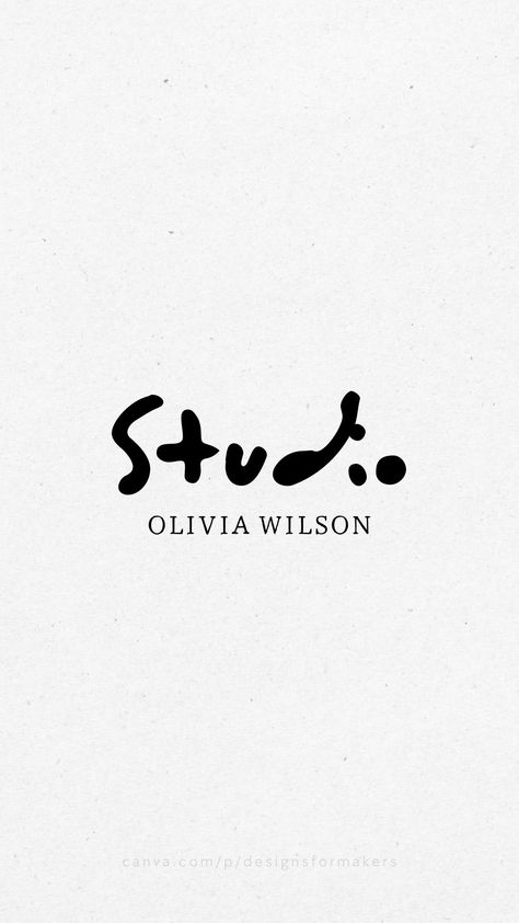 Black Handwritten Organic Creative Freelancer Artist Logo Design Studio Logo Identity Branding, Fluid Logo Design, Graphic Studio Logo, Sleek Logo Design, Grafik Design Logo, Handwritten Branding, Art Studio Logo Design, Aesthetic Logo Design Ideas, Minimal Logo Ideas