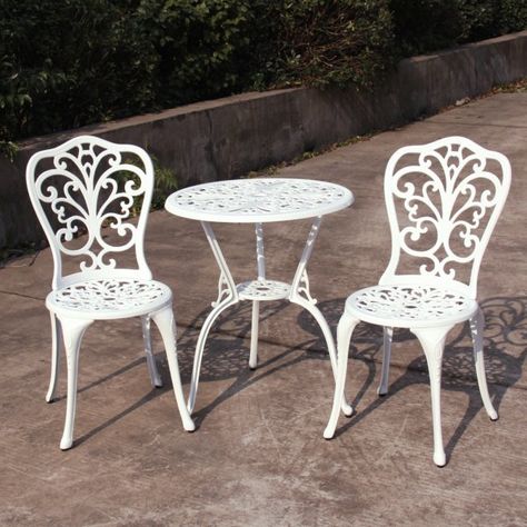 Wrought Iron Garden Furniture, Metal Outdoor Table, Metal Garden Table, Metal Garden Furniture, Garden Chairs Metal, Wood Bench Outdoor, Wayfair Living Room Chairs, Garden Fence Panels, Outdoor Tables And Chairs