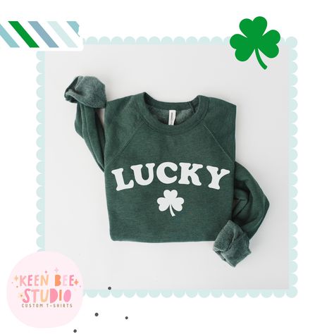 🍀✨ Embrace the luck of the Irish with our enchanting Lucky Forest Green Shamrock Sweatshirt, just in time for St. Patrick's Day! 🌈🎉 Wrap yourself in the spirit of the season with this cozy and charming sweatshirt adorned with shimmering shamrocks. 💚✨ Let your style shine bright as you celebrate the magic of St. Paddy's Day in comfort and style! 🌟👕 Don't miss out on adding this festive essential to your wardrobe! #StPatricksDayStyle #ShamrockChic #LuckOfTheIrish 🍀👚 Cricut Sweatshirt, St Patricks Day Shirt, Shamrock Shirt, Botanical Shirt, Grandma Shirts, St Patrick Day Shirts, St Pattys, St Pattys Day, Cozy Sweatshirts