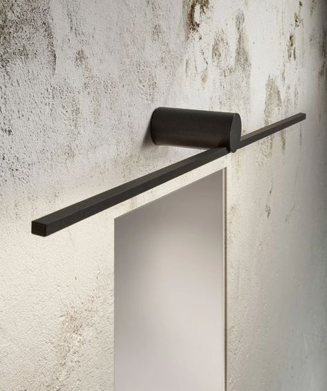 LED Mirror lamp SLIGHT | Wall lamp by Olev_2 Commercial Lighting Design, Urban Lighting, Illuminated Mirrors, Mirror Lamp, Modern Sconces, Light Beam, Led Wall Lamp, Led Wall Lights, Led Mirror