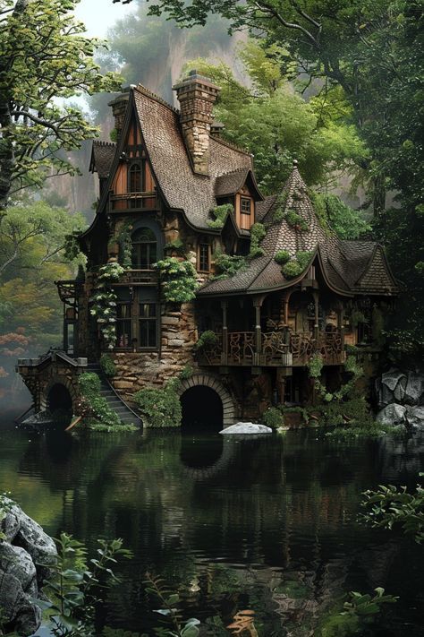 Fairytale Houses, Magical House, Fairytale House, Storybook Homes, Fantasy Town, Witch Cottage, Fairytale Cottage, Fantasy Homes, Dream Cottage