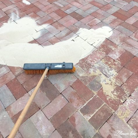 White Brick Patio, Red Brick Paving, Diy Brick Patio, Small Brick Patio, Red Brick Pavers, Patio On A Budget, Brick Courtyard, Brick Driveway, Sunken Patio