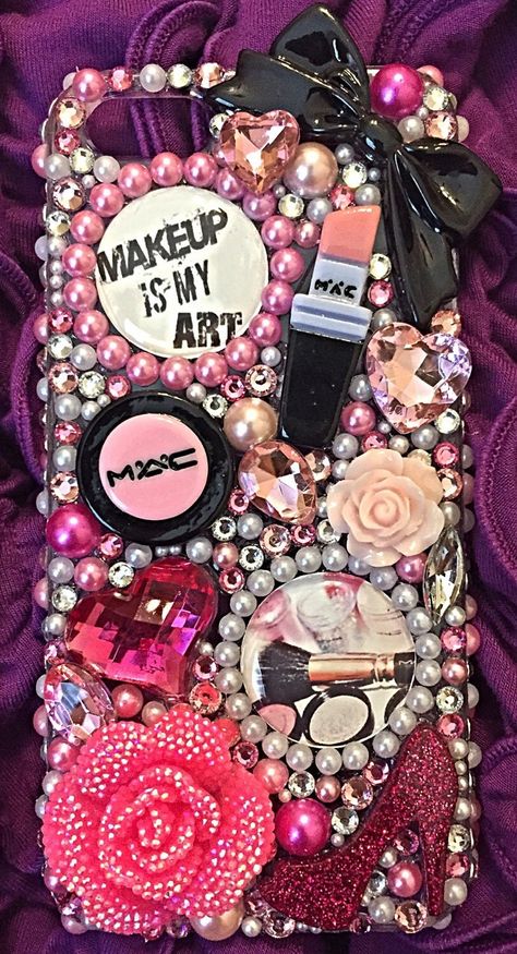 Makeup artist bling phone case makeup iphone case blinged