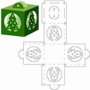 Store Christmas Tree, Paper Box Template, Gift Box Template, Diy Gift Box, Silhouette Design Store, Box Template, Xmas Crafts, Paper Box, Silhouette Design