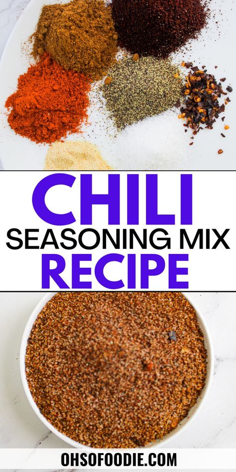 Text Reads Chili Seasoning Mix Recipe Chili Seasoning Mix Recipe, Fall Soup Recipes Healthy, Homemade Chili Seasoning Mix, Fall Chicken Recipes, Chili Seasoning Recipe, Easy Homemade Chili, Homemade Chili Seasoning, Fall Crockpot Recipes, Homemade Dry Mixes