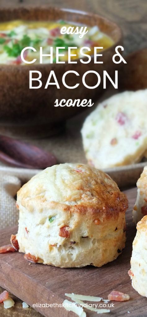 Bacon Scones, Savoury Scones, Cheese Scone Recipes, Homemade Biscuits Recipe, Scones Recipe Easy, Scones Easy, Cheese Scones, Scone Recipes, Savory Scones