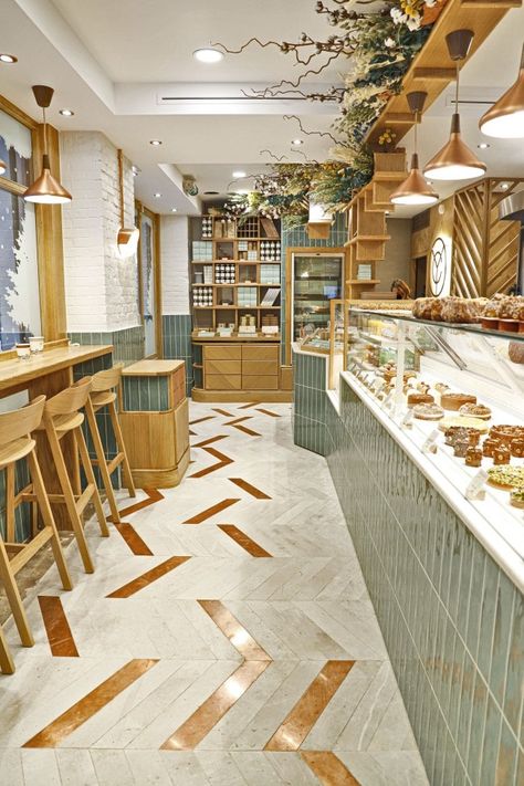 Pastry Shop Interior, Deco Spa, Cafe Exterior, Cafe Counter, Bakery Shop Design, Bakery Store, Bakery Interior, Aesthetic Interior Design, Bakery Design Interior