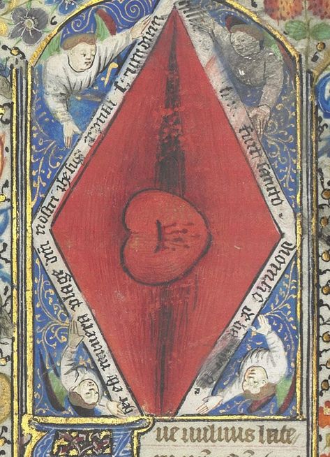 How did the Heart Become the Symbol of Love anyway? Medieval Magic, Manuscript Art, High Middle Ages, Medieval Books, Book Of Hours, Heart Of Jesus, Prayer Book, Medieval Art, Illuminated Manuscript