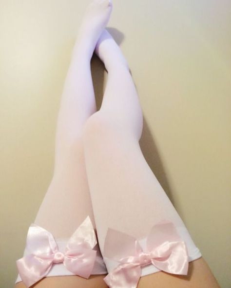 White Stockings, Thigh High Socks, Kawaii Clothes, Lolita Fashion, Kawaii Fashion, Girly Girl, Thigh High, Orange County, Thigh Highs