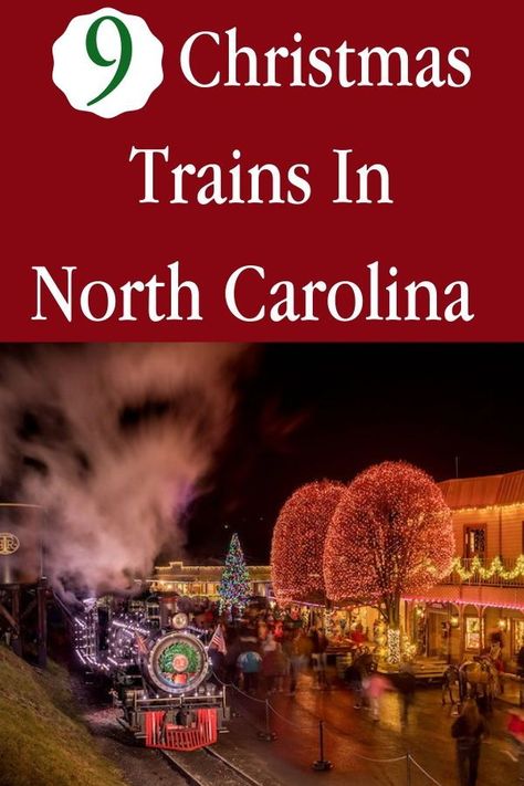 North Carolina Winter, North Carolina Vacation, Christmas Vacation Destinations, Christmas Trains, Best Christmas Vacations, Christmas Travel Destinations, North Carolina Vacations, Christmas Getaways, North Carolina Travel