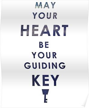 May your Heart be your guiding Key Poster Kingdom Hearts Quotes, Kingdom Hearts Tattoo, Hearts Quotes, Hearts Tattoo, Kingdom Heart, Kingdom Hearts 3, Art Characters, Dress Shirts For Women, Tattoo Inspo