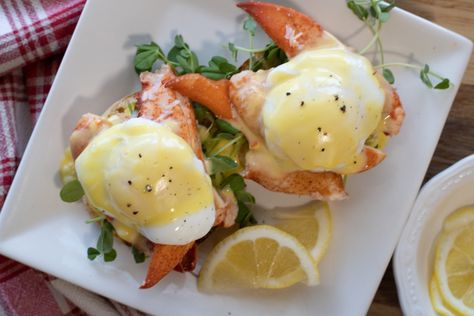 Lobster Benedict, Recipe For Hollandaise Sauce, Perfect Poached Eggs, Lemon Muffins, Meal Of The Day, The Lobster, Classic Dishes, Poached Eggs, Creamy Sauce