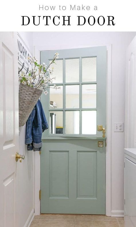 Dutch Doors Diy, Dutch Doors Exterior, Shelf Makeover, Sherwin Williams Extra White, Diy Exterior, Dutch Doors, Magnolia Paint, Furniture Colors, Small Laundry Room Makeover