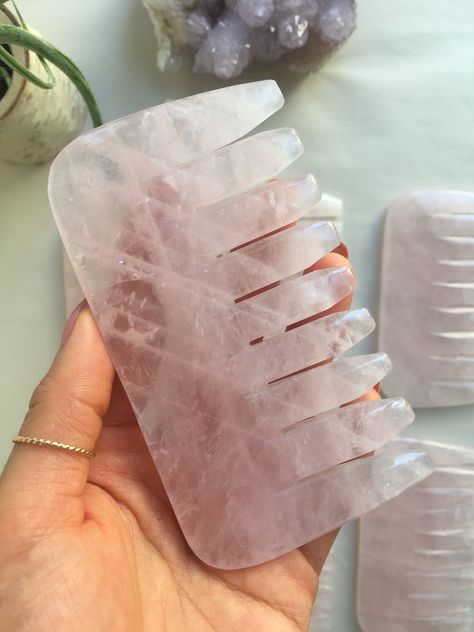 Quartz Rose, Crystal Items, Crystals And Gemstones, True Love, Crystal Healing, Rose Quartz, Comb, Body Care, Self Love