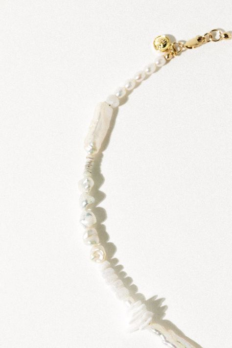 MidSummer Solstice Pearl Necklace – Child of Wild Sapphire Beads, Puka Shell, Gold Pearl Necklace, Resin Charms, Keshi Pearls, Gold Filled Jewelry, White Sapphire, Cleaning Jewelry, Gold Plated Jewelry