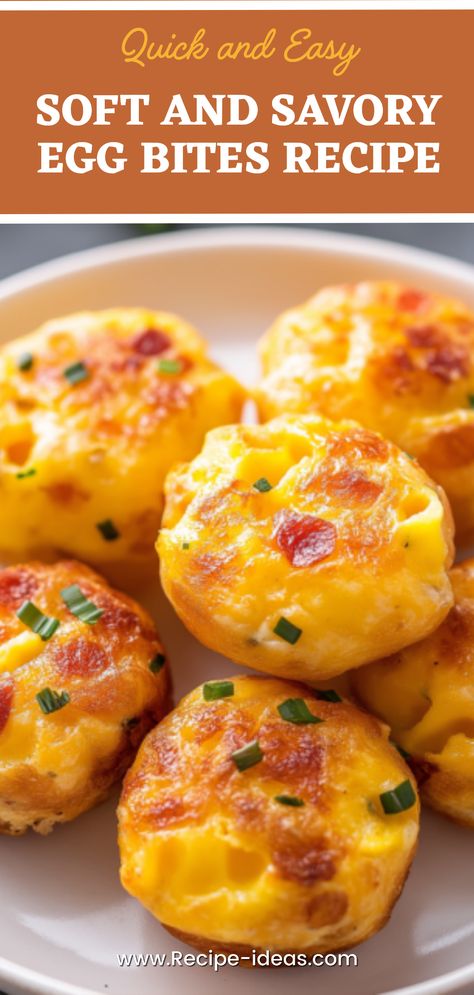 Discover how to make soft, creamy egg bites at home that are even better than what you get at Starbucks. These egg bites are packed with protein, easy to prepare, and perfect for busy mornings. Ideal for meal prepping, you can whip these up in advance, refrigerate, or freeze them for a quick grab-and-go breakfast. Whether you prefer them with cheese, vegetables, or your favorite proteins, our simple recipe allows you to customize to your taste. Enjoy a healthy and delicious breakfast anytime without the line at Starbucks! Breakfast You Can Prepare In Advance, Egg Gruyere Bites, Egg Bites Healthy Easy Recipes, Freezing Egg Bites, Baked Egg Bites Recipe, Healthy Breakfast Bites, Scooters Egg Bites Recipe, Air Fry Egg Bites, Egg Bites Recipe In Oven