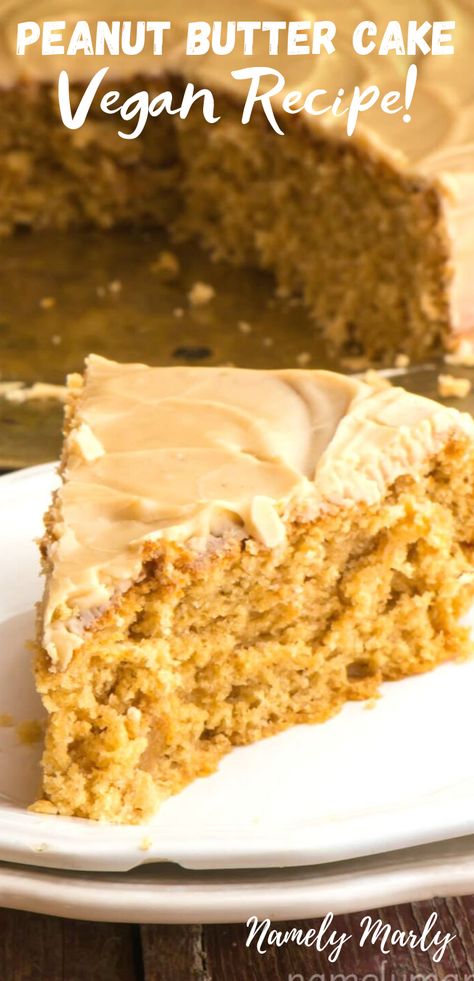 Vegan Peanut Butter Cake, Veg Desserts, Peanut Butter Cake Recipe, Nutritarian Recipes, Cake With Peanut Butter Frosting, Peanut Cake, Peanut Butter Dessert Recipes, Dream Dessert, Peanut Butter Cupcakes