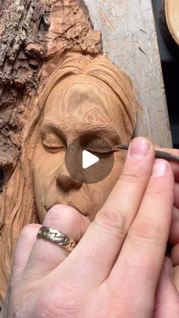 Ornamental Wood Carving, Bear Carved Wood Sculpture, Wood Carving Faces, Craftsman Furniture, Emo Girls, Wooden Sculpture, Work In Progress, Artwork Design, Wood Design