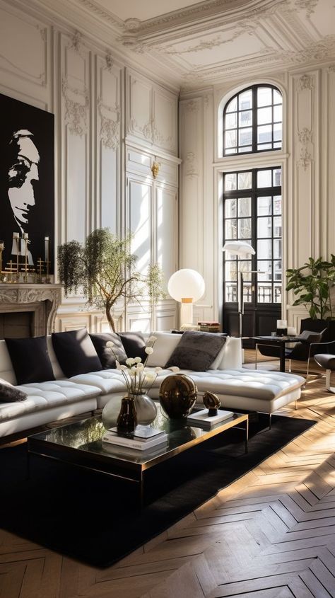 Discover French interior design tips for a stylish, cozy home. Learn how to mix classic and modern styles effortlessly. Parisian Interior Design, Parisian Interior, French Interior Design, Parisian Apartment, Design Exterior, French Interior, Elegant Living Room, Elegant Living, Classic Interior