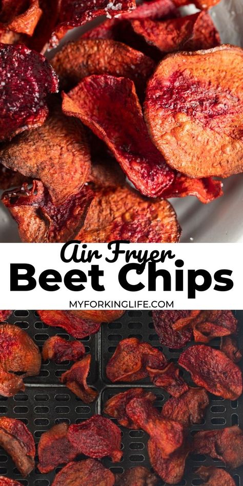 Beetroot Crisps Airfryer, Beetroot Chips Airfryer, Instapot Duo, Beet Chips Recipe, Air Fryer Chips, Air Fryer Recipes Keto, Pressure Luck, Recipe Air Fryer, Beet Chips