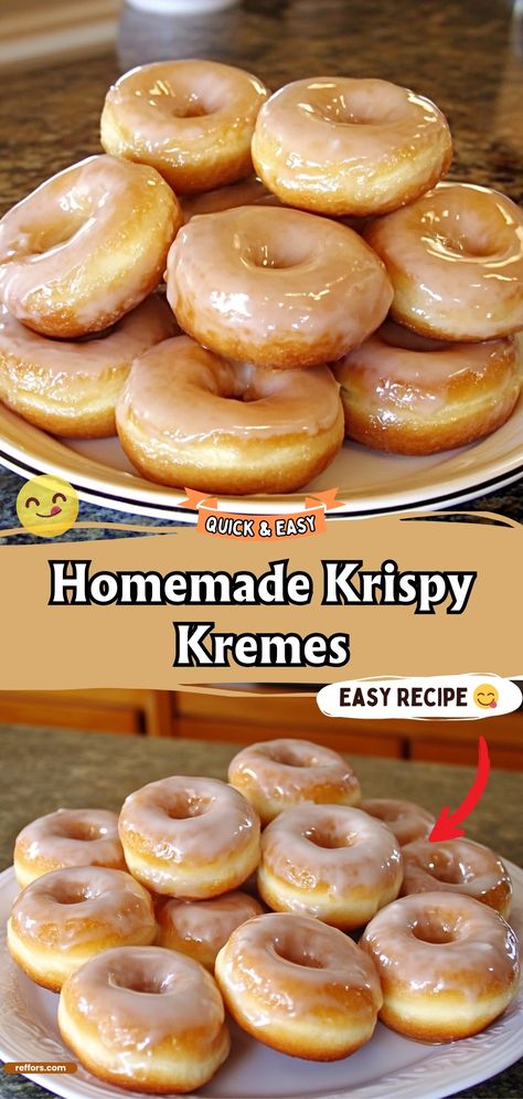 Homemade Krispy Kremes Copycat Donut Recipes, Most Famous Recipes, Krispy Kreme Doughnut Recipe, Donut Recipe Krispy Kreme, Diy Krispy Kreme Donut, Perfect Donuts Recipe, Homemade Krispy Kremes, Snickerdoodle Donut Recipe, Light Fluffy Doughnut Recipe