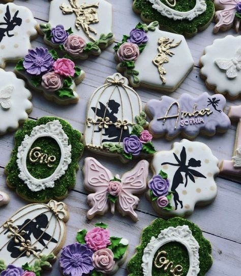 Enchanted Forest Quinceanera Theme, Enchanted Forest Birthday Party, Fairytale Baby Shower, Enchanted Forest Baby Shower, 2023 Birthday, Cookies Decorated With Royal Icing, Enchanted Forest Birthday, Forest Birthday Party, Enchanted Forest Party