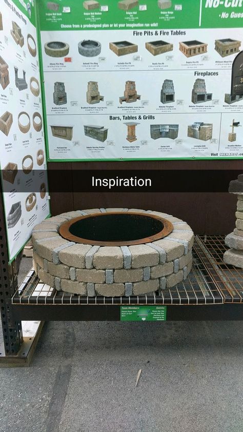 My mother asked me to build her a brick fire pit that she had found on Pinterest. I love DIY so I said yes and immediately started researchi... Ring Fire Pit Ideas, Diy Brick Fire Pit, Diy Fire Pit Ideas, Outside Fire Pits, Diy Outdoor Fireplace, Brick Fire Pit, Outdoor Fire Pit Designs, Fire Pit Ring, Fire Pit Landscaping