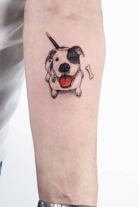 Cat Memorial Tattoos, Pitbull Drawing, Tatoo Dog, Random Tattoos, Unique Half Sleeve Tattoos, Pitbull Tattoo, Bookish Tattoos, Bulldog Tattoo, Dog Memorial Tattoos