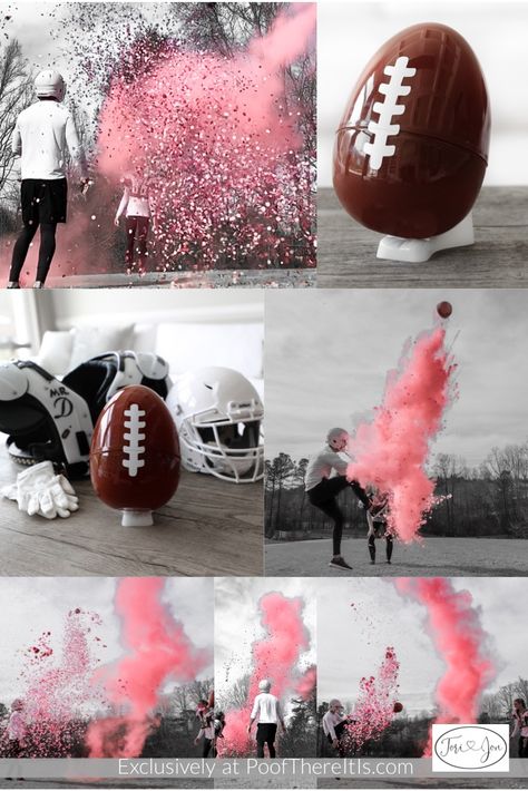 Football Reveal Party Ideas, Football Gender Reveal Ideas For Party, Superbowl Gender Reveal Party, Sports Gender Reveal Ideas, Best Gender Reveal Themes, Gender Reveal Ideas With Football, Draft Day Gender Reveal, Wrestling Gender Reveal Ideas, Gender Reveal Ideas Football Theme